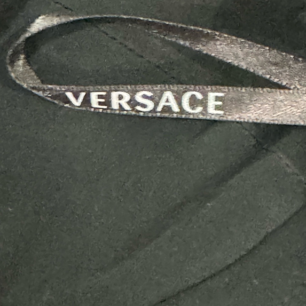 Versace Multicolor (red,blue,black) Floral Silk Lace Trimmed Bralette - Picture 6 of 6